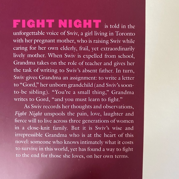 "Fight Night" book by Miriam Toews - Picture 3 of 6